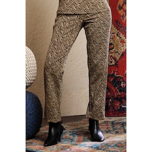 Gemma Straight-Leg Pull-on Pant in Stretch Knit Jacquard, , large