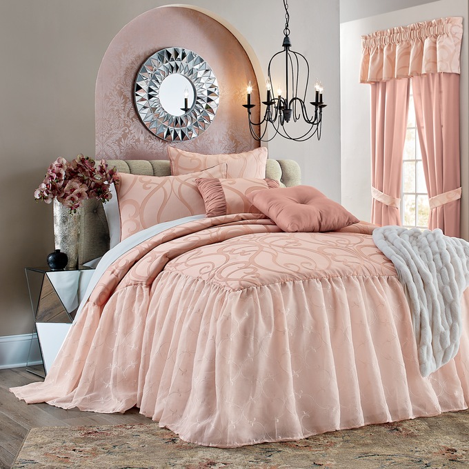 Vienna 5-Piece Skirted Bedspread Set, , large