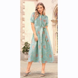 Carmy Jacquard Fit and Flare Dress, , large