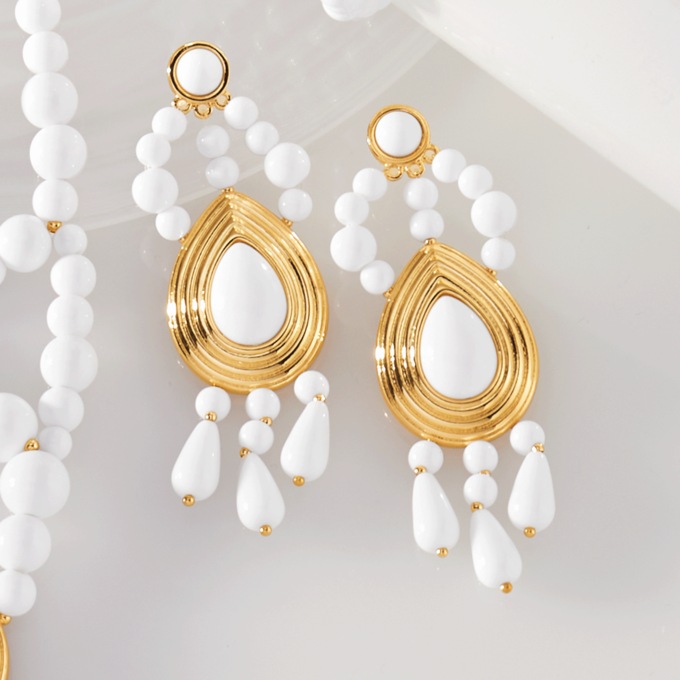 White Bead Jewelry Collection, , large