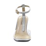 The Marnie Sandal with Rhinestone Strap and 2.5” Clear Acrylic Heel, Gold, large