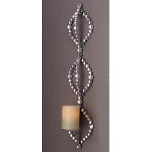 Faux-Crystal Tiered Sconce, , large