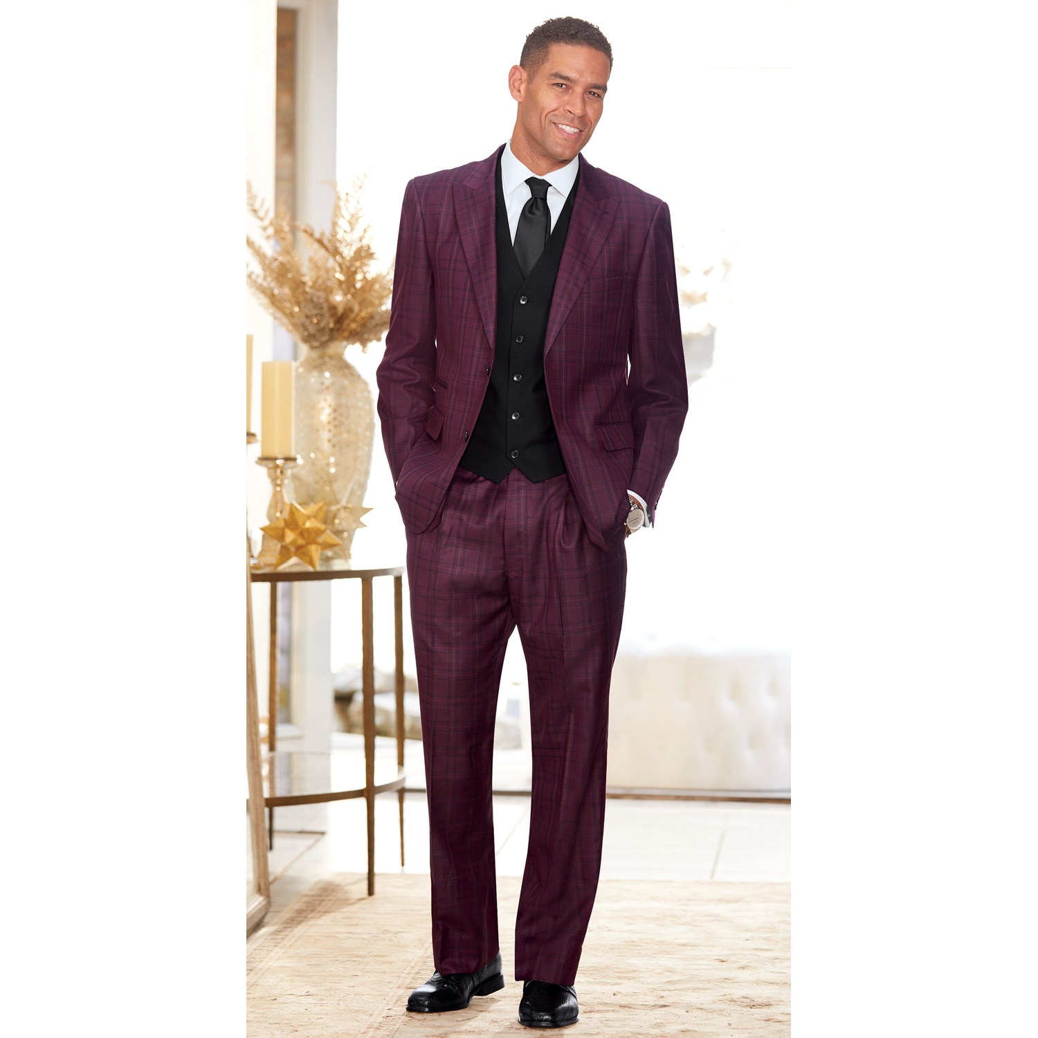 sh burgundy suit midnight