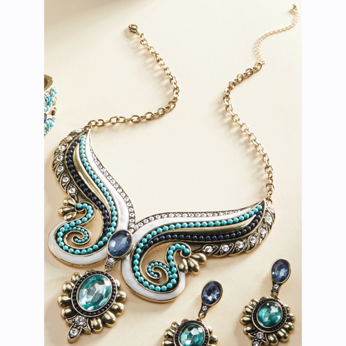 Crystal/Enamel Necklace, , large