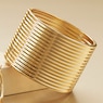 Ribbed Wide Hinge Bangle, , large