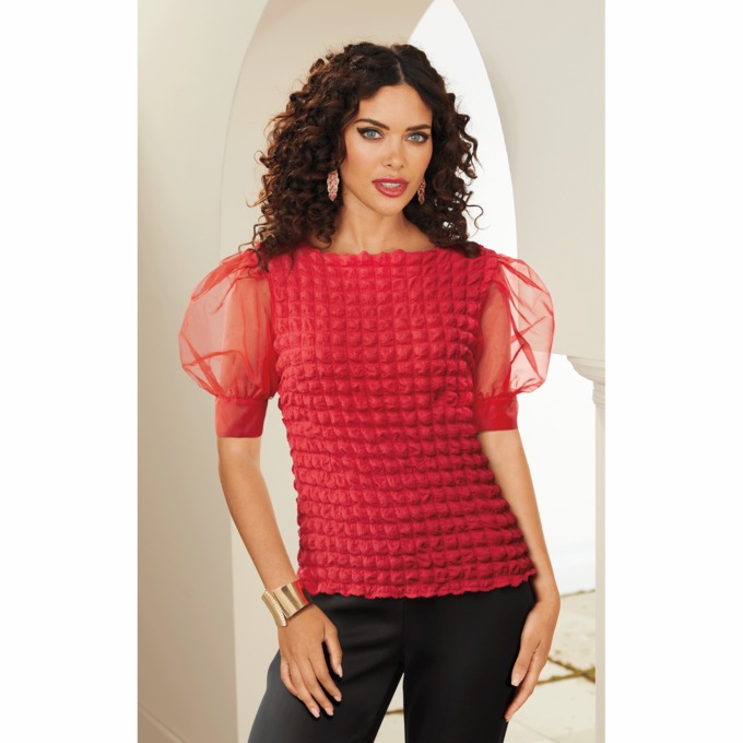 Pia Puff Blouse, , large