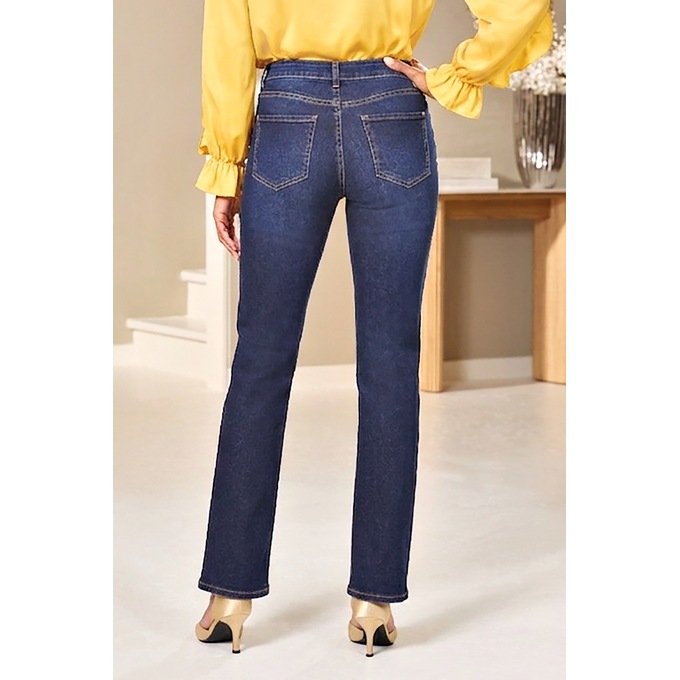 Sophia Women&rsquo;s Slim Jean in Stretch Denim with Rhinestones and Studs, , large