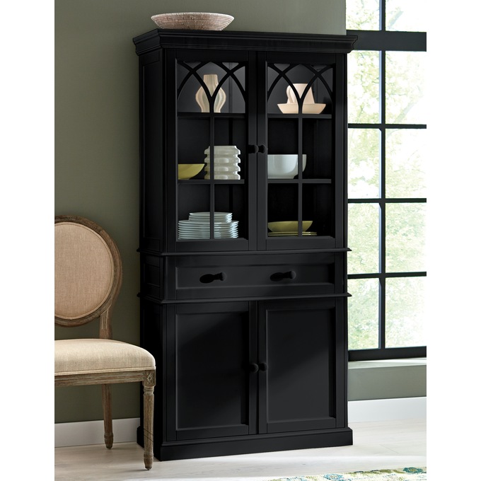 Arched clearance door hutch