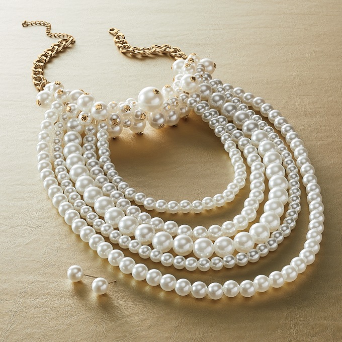 Faux pearl set best sale