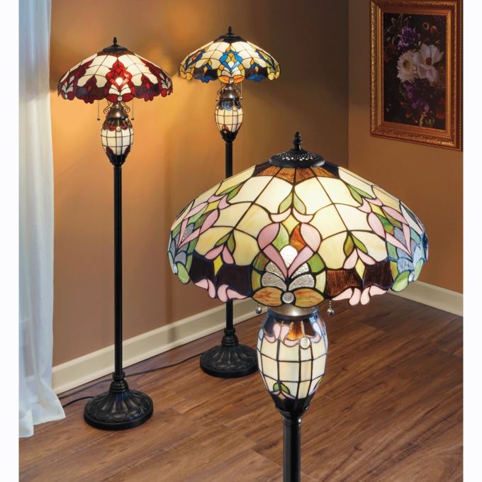 Wicklow Stained Glass Floor Lamp, , large