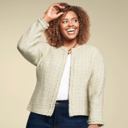Fringe-Trim Blazer, , large