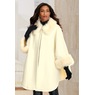 Faux-Fur Wool-Blend Cape, , large
