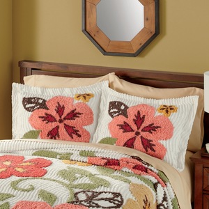 Flora Chenille Sham, , large