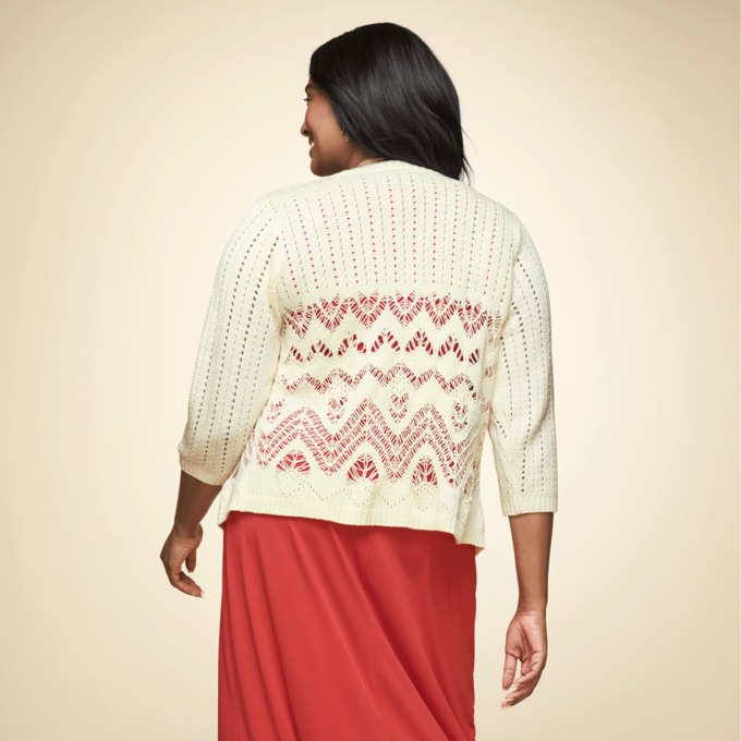 Everlee Crochet Sweater, , large