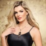 Antiqued Long Necklace & Earring Set, Red Black, large
