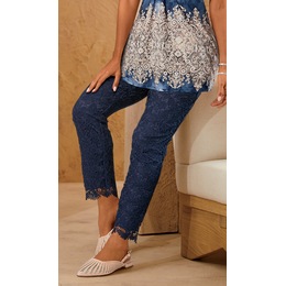 Lacy Slim-Leg Pant, , large