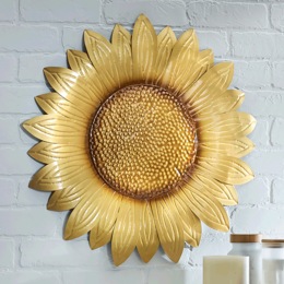 Golden Metal Sunflower Art, , large