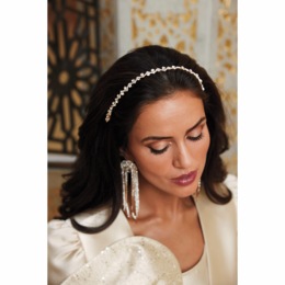 Crystal Hair Band with Combs, , large