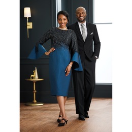 Ombre Sequin Sheath Dress, Men&#39;s Suit Coat and Men&#39;s Basic Dress Pant, , large