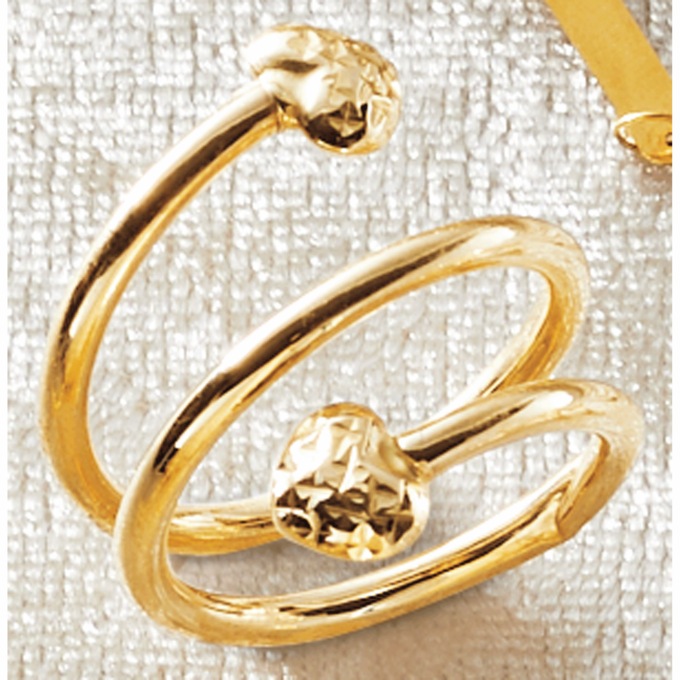 10K Gold Heart Wrap Ring, , large