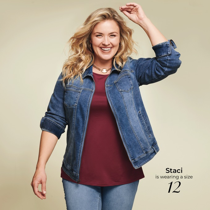 Denim Stretch Jacket, , large