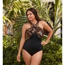 Crossover Leopard-Print Tank Swimsuit, , large