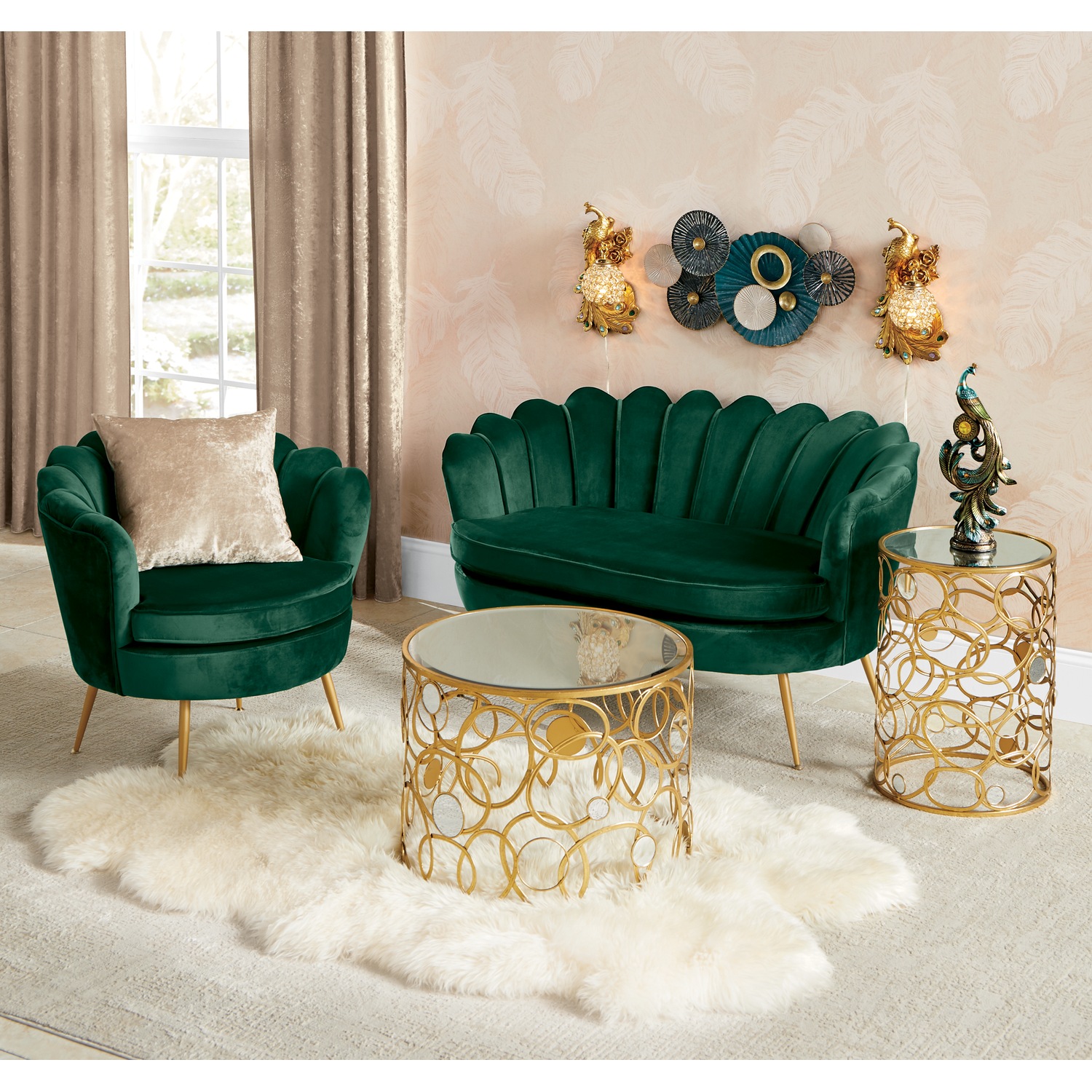 MirrorTop End Table Midnight Velvet