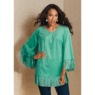 Fringe Poncho Top, , large