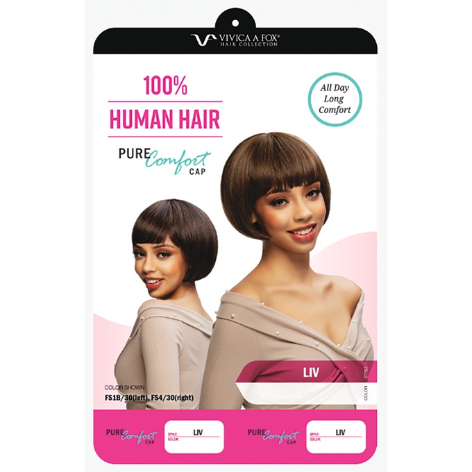 Vivica Fox Human Hair Wig, Off Black, large