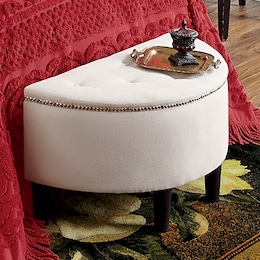 Half Moon Storage Ottoman, , large