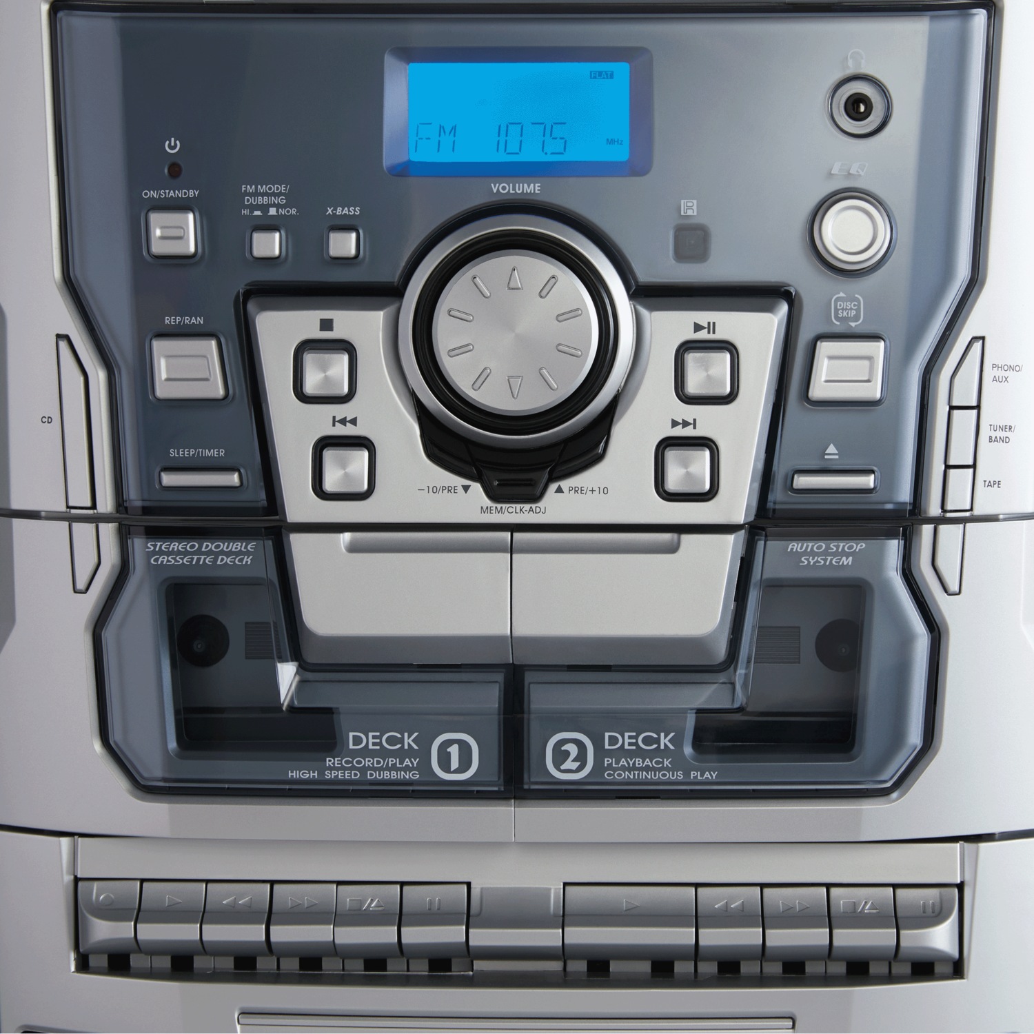 6-in-1 Music System with Deluxe Turntable, iPod/MP3, AM/FM, CD