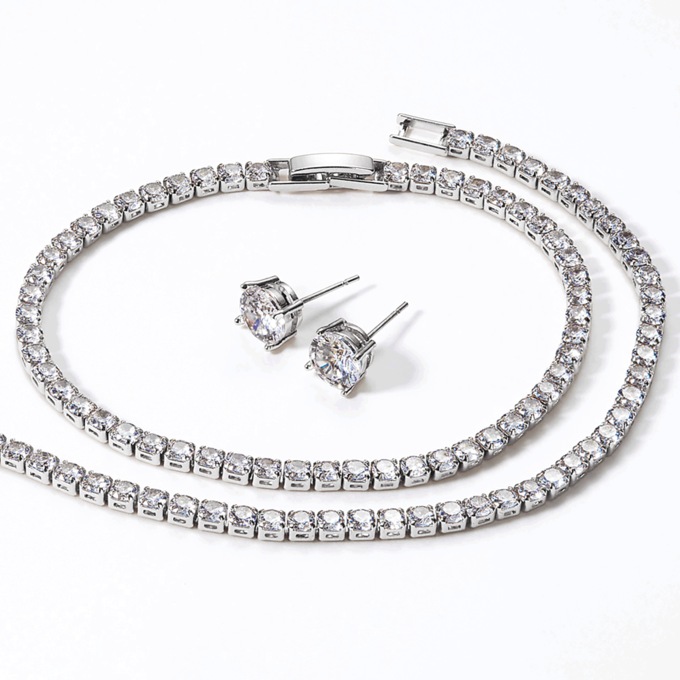 Cubic Zirconia Jewelry Set, , large
