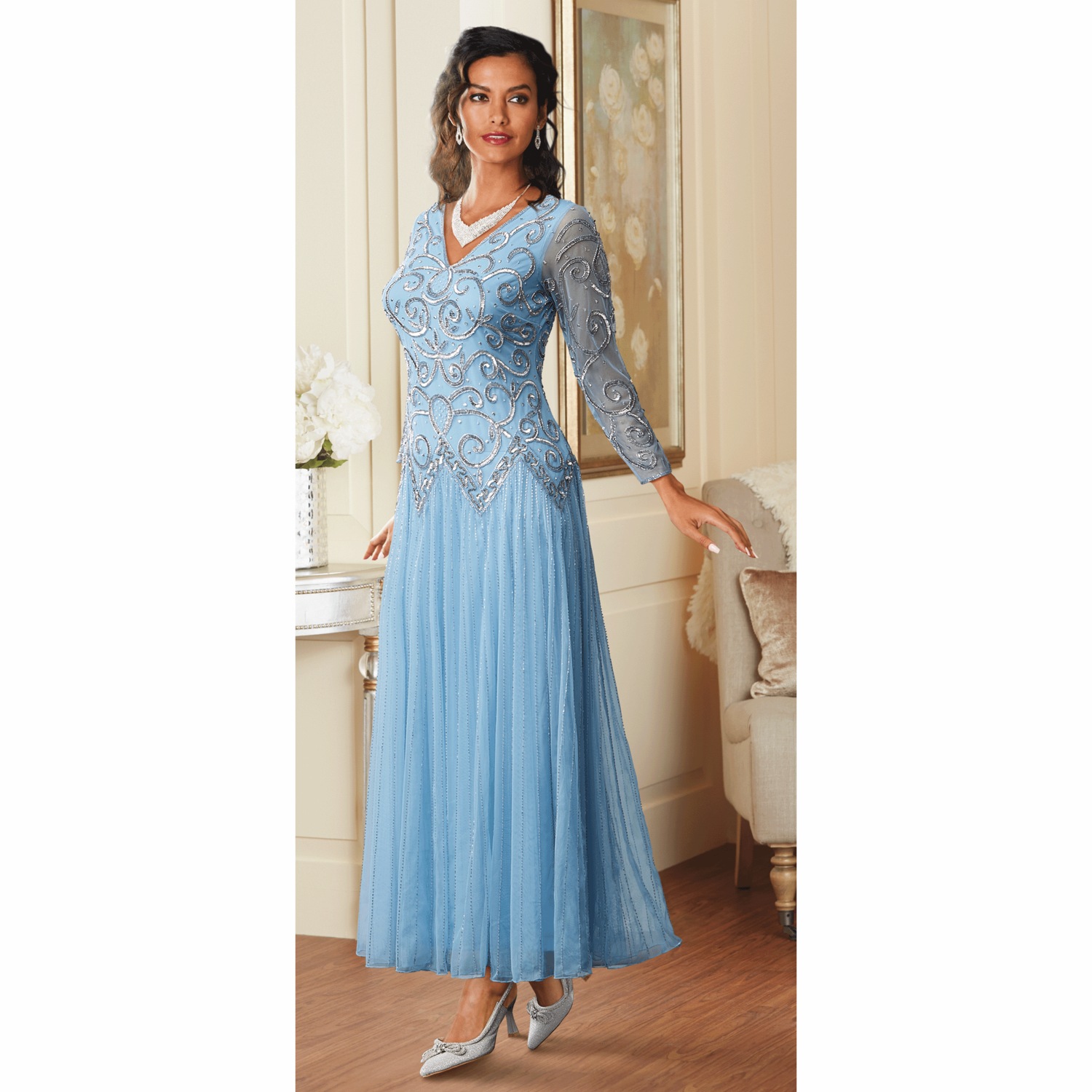 パーティードレス　mystrada Trudie Beaded Gown | Midnight Velvet