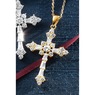 Cubic Zirconia Cross Pendant, , large