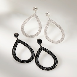 Crystal Teardrop Earrings, , large