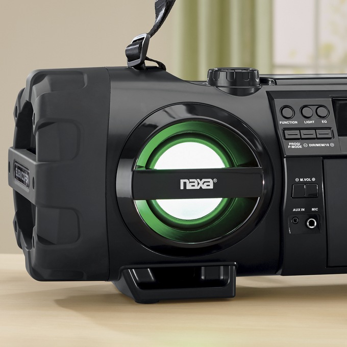 Naxa Bass Reflex Boom Box and PA System with Bluetooth, , large