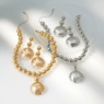 Round/3-D Necklace & Earring Set, , large