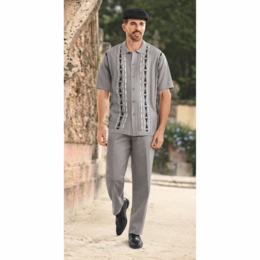 Stacy Adams Geometric Shirt Pant Set, , large