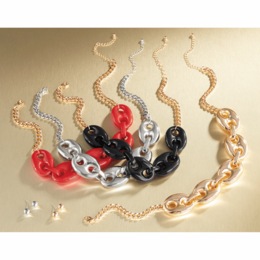 G-Link Color Necklace and Earring Set, , large