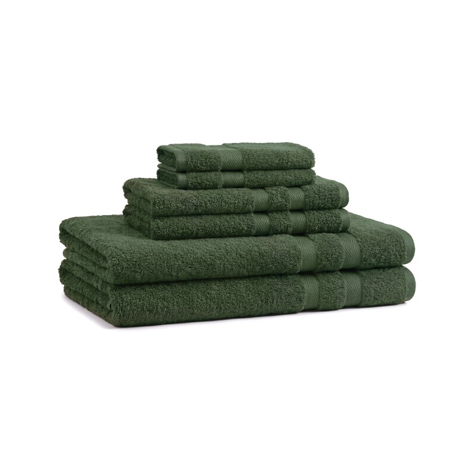 Autumn Bliss Luxury 6-Piece Towel Set, Olive, large