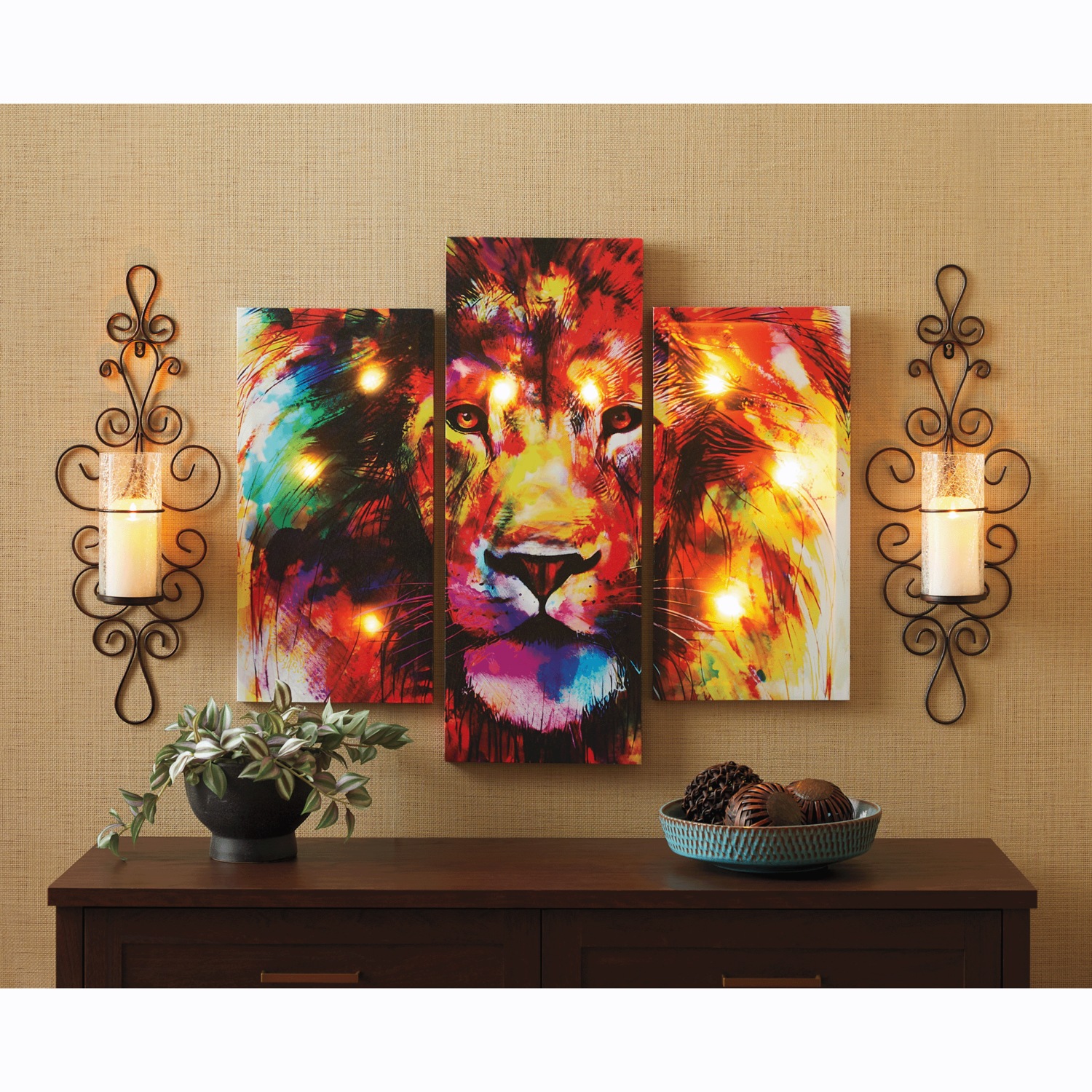 Set of 2 Bella Forte Scroll Sconces Midnight Velvet