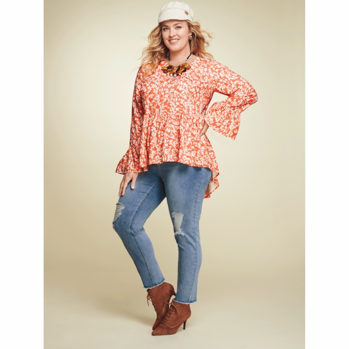 Flora Flutter Blouse, , large