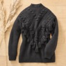 Fringe Tassel Sweater, Black, large