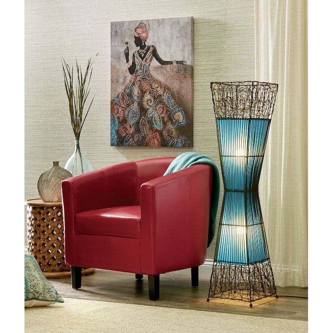 Zain Lighted Rattan Floor Lamp, , large