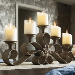 Scroll Tabletop Candelabra, , large
