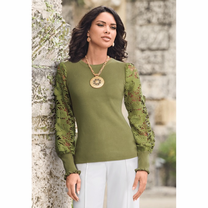 Farah Floral Sweater, , large
