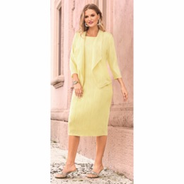Flowy Texture Jacket Dress, , large