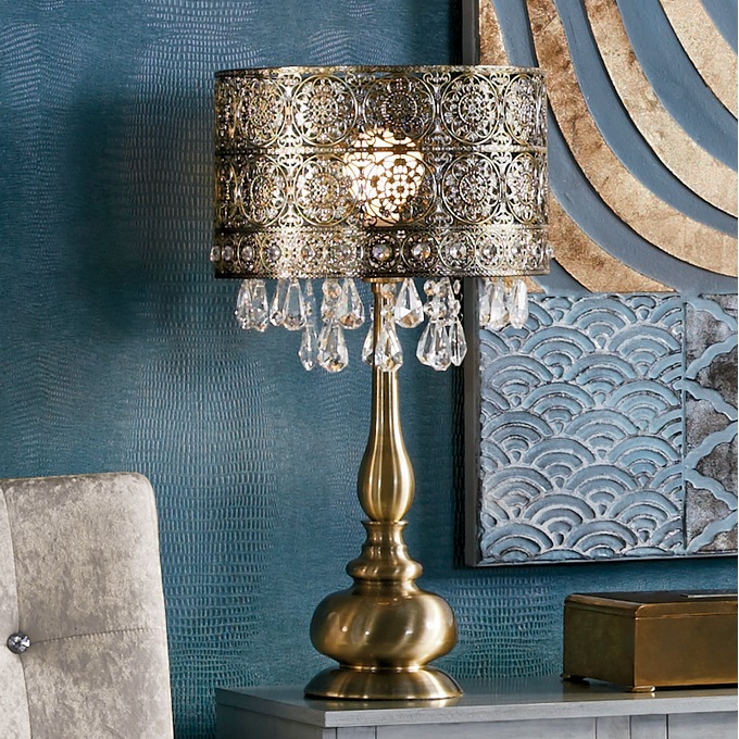 Annabel Tear Drop Table Lamp | Midnight Velvet