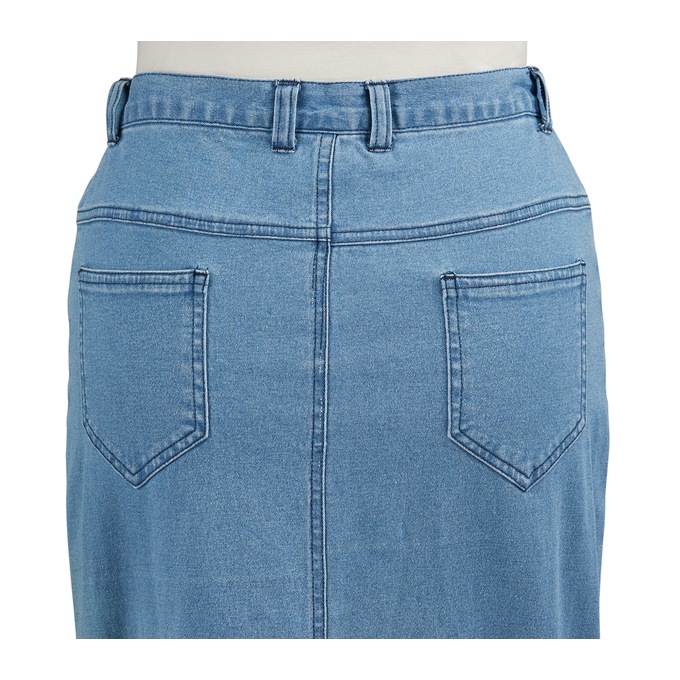 Denim Vest Skirt Set, , large