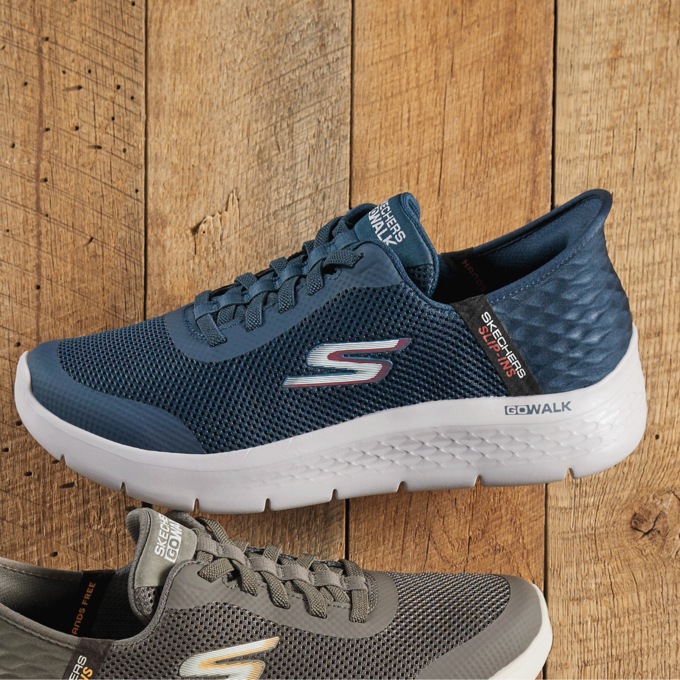 Skechers Men's Slip-Ins GOWalk Flex Hands-Free Sneaker, Navy, large